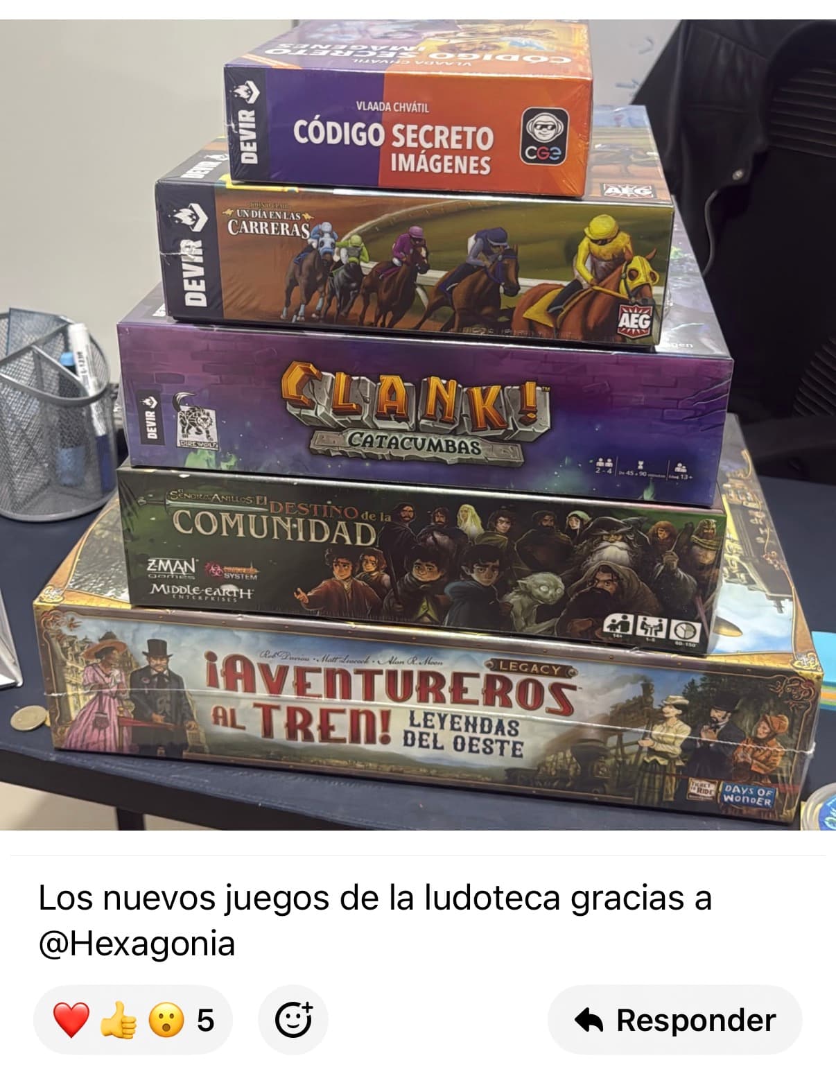 Pedido entregado: Ludoteca