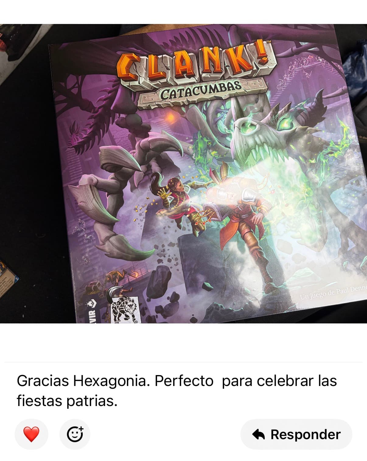 Pedido entregado: Clank! Catacumbas