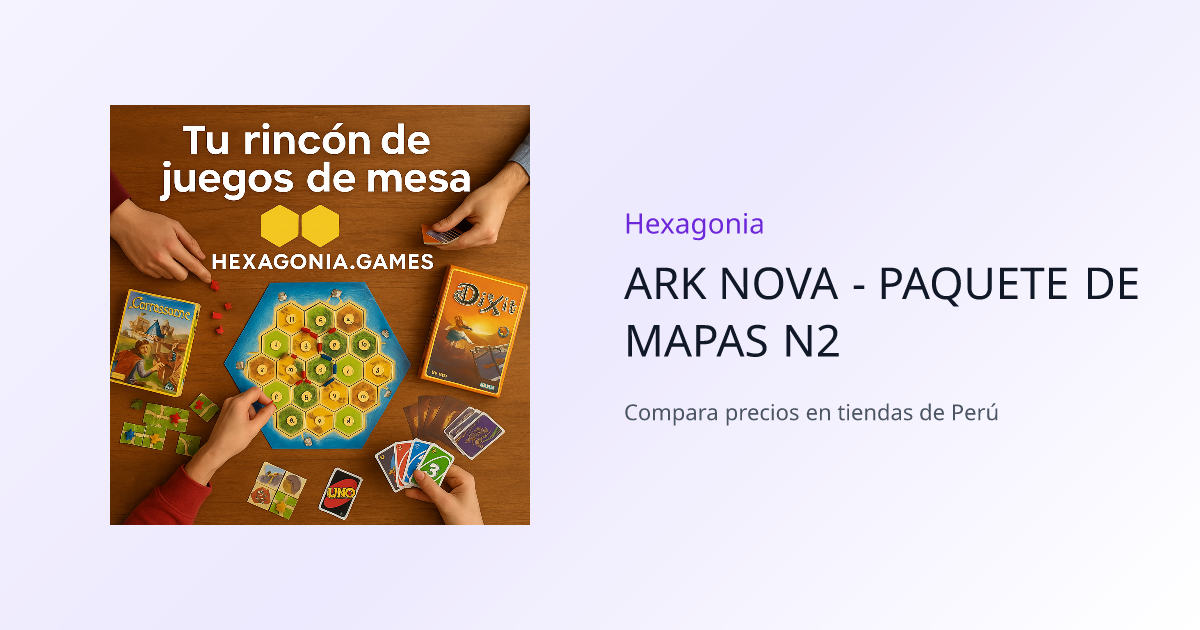 ARK NOVA - PAQUETE DE MAPAS N2 - Compara Precios | Hexagonia