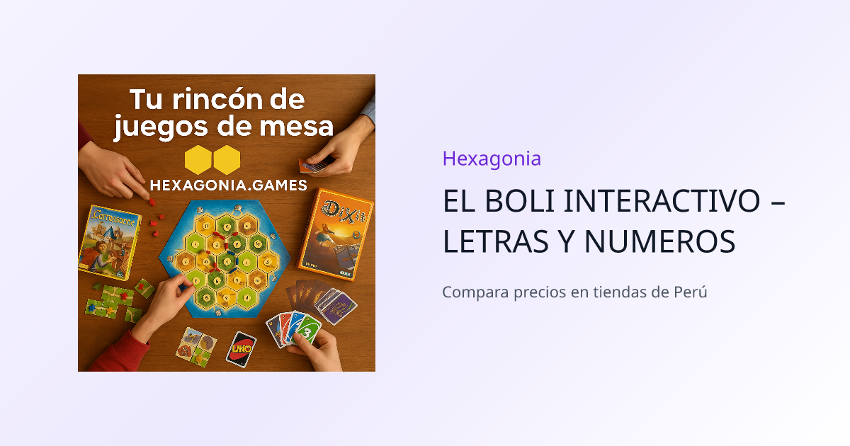 EL BOLI INTERACTIVO – LETRAS Y NUMEROS - Compara Precios | Hexagonia