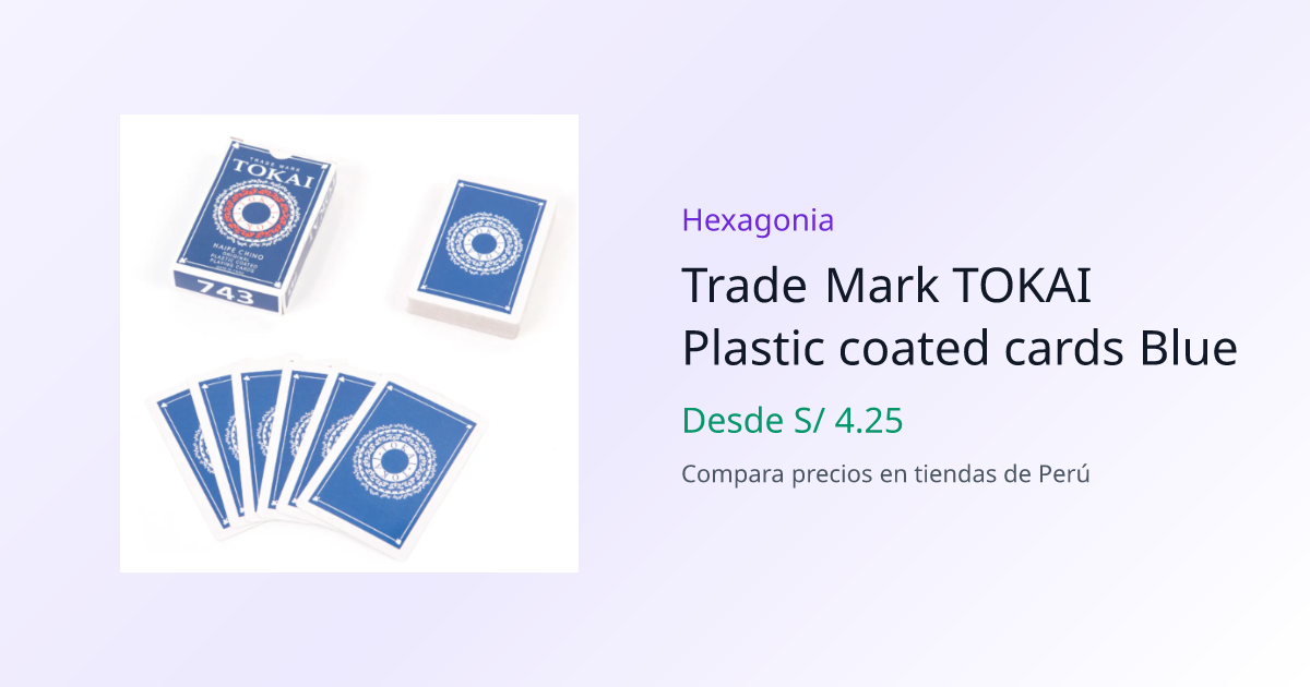 Trade Mark TOKAI Plastic coated cards Blue - Compara Precios | Hexagonia